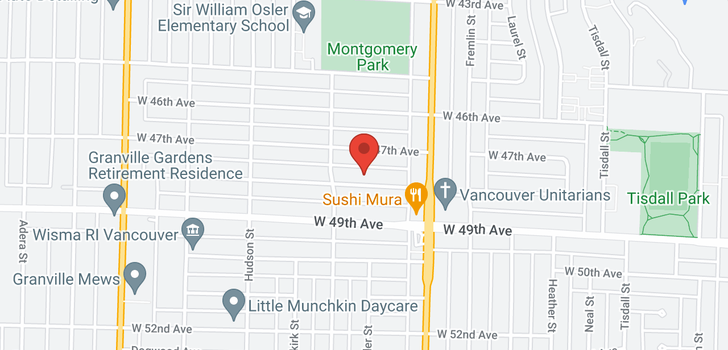 map of 1115 W 48TH AVENUE
